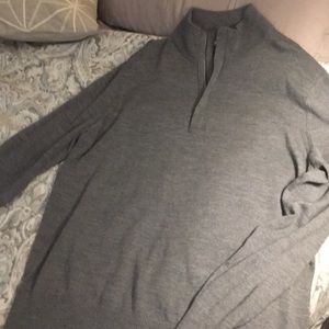 Banana republic merino wool 1/4 zip sweater gray